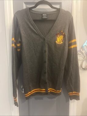 Warner Bros. Black Cardigan with Gold Gryffindor Crest